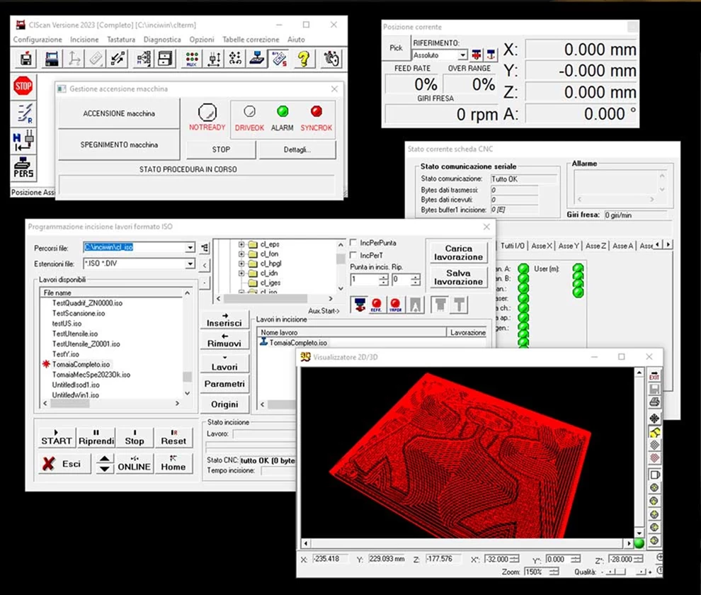 Software dedicated to CNC pantographs